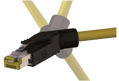 RJI 10G RJ45 plug Cat6, 8p IDC angled