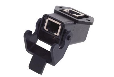 Han3A RJ45 Cat5 PFT 8p angled plastic