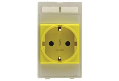 Plug socket module Germany yellow (VDE)