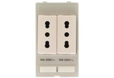 Plug socket module double Italy (CEI)