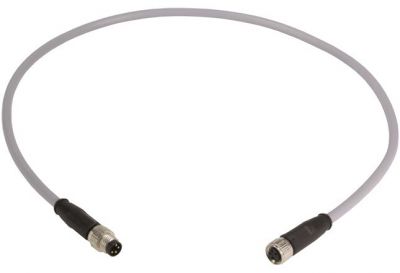 M8 Cable Assembly 4-poles st/st f/m 0,5m