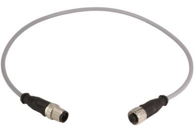 M12 Cable Assembly A-cod st/st m/f 0,5m