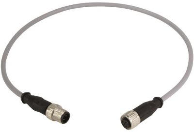 M12 Cable Assembly A-cod st/st m/f 0,5m