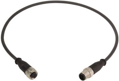 M12 Cable Assembly A-cod st/st m/f 1,5m