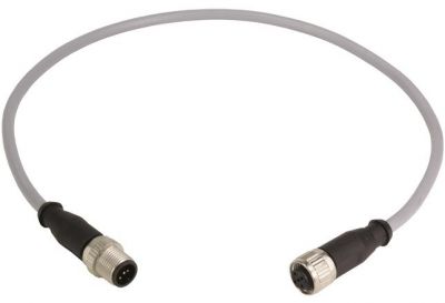 M12 Cable Assembly A-cod st/st m/f 0,5m