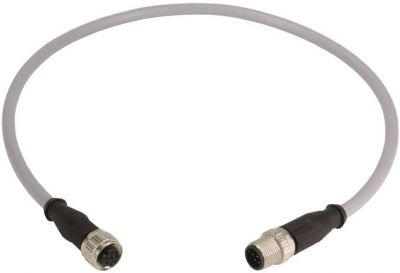 M12 Cable Assembly A-cod st/st m/f 0,5m