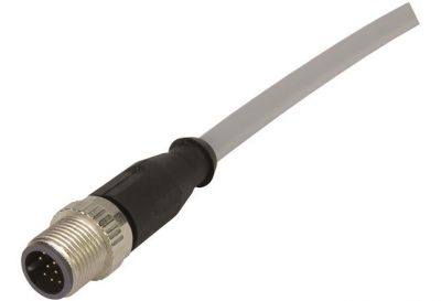 M12 Cable Assembly A-cod st/- m/- 0,5m