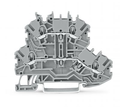 Double-deck terminal blockThrough/through terminal block, gray