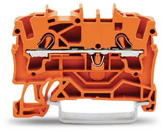 2-conductor through terminal block2.5 mm², orange