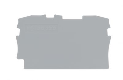 End and intermediate plate0.8 mm thick, gray