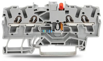 Component terminal block4-conductor, gray