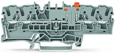 4-conductor disconnect/test tbwith test option, gray