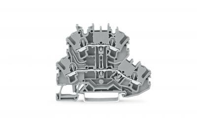 Double-deck terminal blockThrough/through terminal block, gray