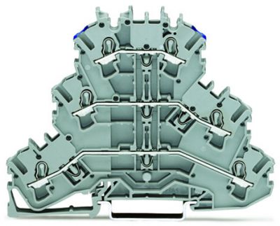 Triple-deck terminal blockThrough/through/through terminal block, gray