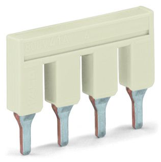 Push-in type jumper barinsulated 4-way, light gray