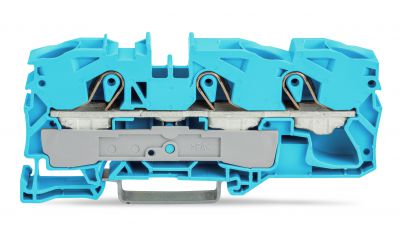 3-conductor through terminal block16 mm², blue