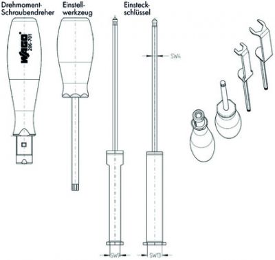 Torque wrench M8 and M12Assembly kit