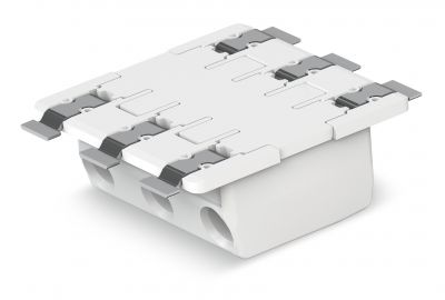 Through-Board SMD PCB Terminal Block0.75 mm² Pin spacing 6.5 mm 3-pole, white