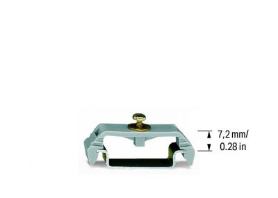 Mounting carrierfor isolated mounting on DIN rail, gray