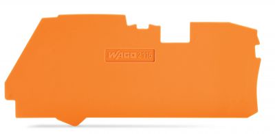 End and intermediate plate1 mm thick, orange