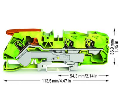 3-conductor ground terminal block16 mm², green-yellow