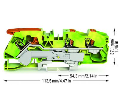 3-conductor ground terminal block16 mm², green-yellow