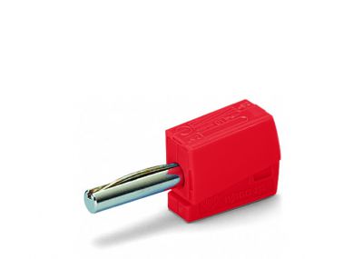 Banana plugfor socket 4 mm Ø, red