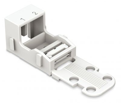 Mounting carrierfor 2-conductor terminal blocks 221 Series - 4 mm², white