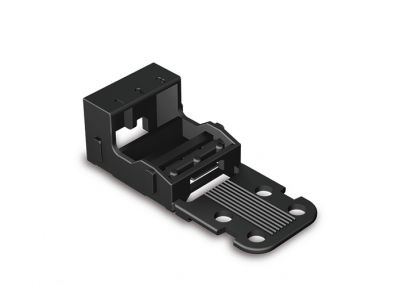 Mounting carrierfor 3-conductor terminal blocks 221 Series - 4 mm², black