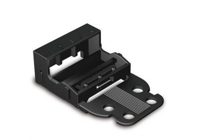 Mounting carrierfor 5-conductor terminal blocks 221 Series - 4 mm², black