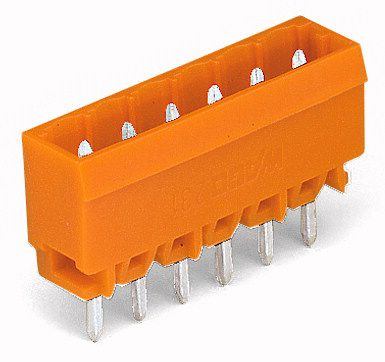 THT male header1.0 x 1.0 mm solder pin straight, orange