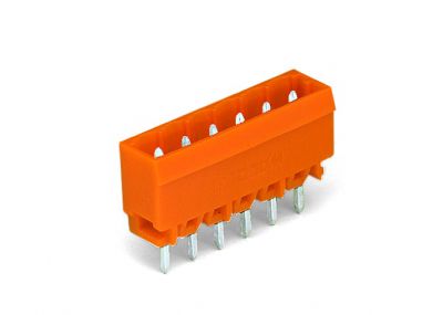 THT male header1.0 x 1.0 mm solder pin straight, orange