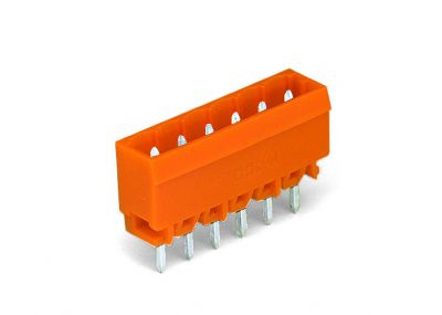 THT male header1.2 x 1.2 mm solder pin straight, orange