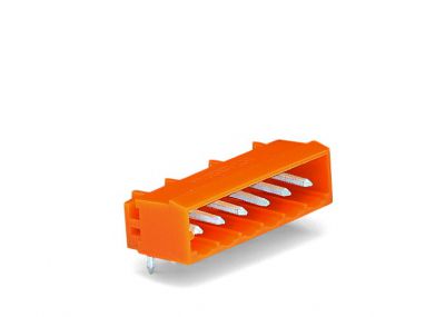 THT male header1.2 x 1.2 mm solder pin angled, orange