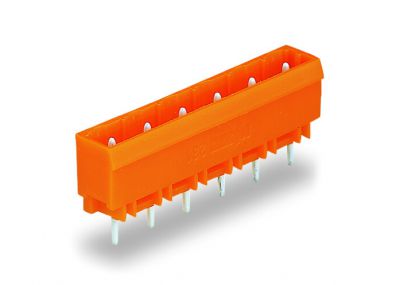 THT male header1.0 x 1.0 mm solder pin straight, orange