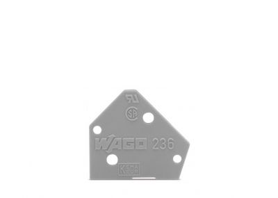 End plate1 mm thick snap-fit type, dark gray