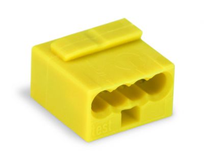 MICRO PUSH WIRE® connectorfor solid conductors, yellow