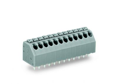 PCB terminal blockpush-button 1.5 mm² Pin spacing 3.5 mm 9-pole, gray