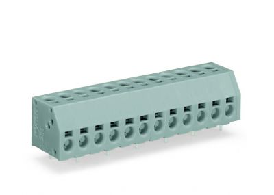 2-conductor PCB terminal block1.5 mm² Pin spacing 5 mm 2-pole, gray