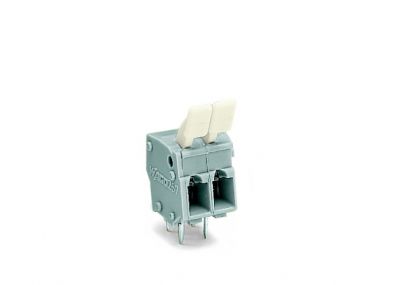 PCB terminal blockfinger-operated levers 2.5 mm² Pin spacing 5/5.08 mm 4-pole, gray