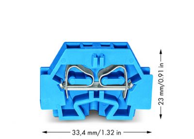 2-conductor terminal blocksuitable for Ex i applications without push-buttons, blue