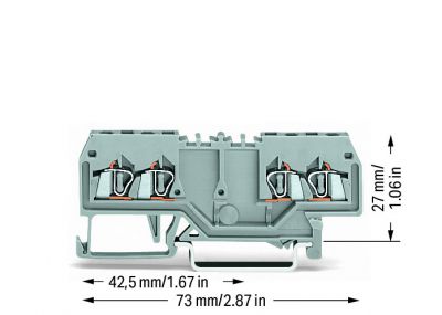 Double potential terminal block1.5 mm², gray