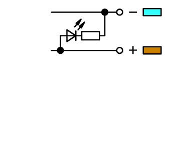 4-conductor sensor supply terminal blockLED (green) for NPN-(low-side) switching sensors, gray