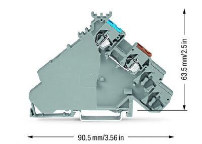 4-conductor sensor supply terminal blockgray