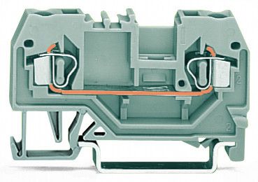 2-conductor through terminal block2.5 mm², gray