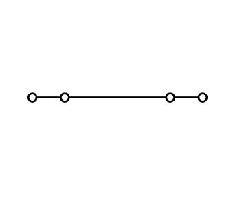 4-conductor through terminal block2.5 mm², orange