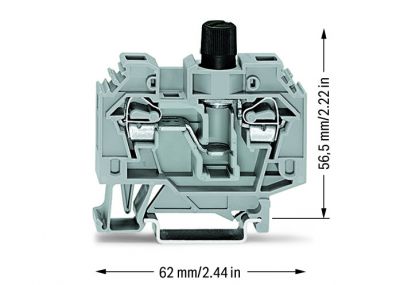 2-conductor fuse terminal blockgray