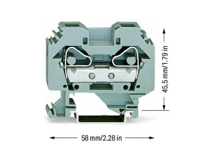 2-conductor through terminal block16 mm², gray