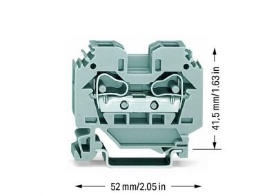 2-conductor through terminal block10 mm², gray