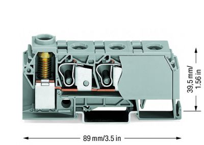 Distribution terminal block10 mm², gray